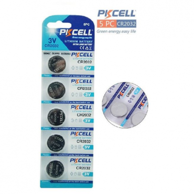 Pkcell CR2032 Lithium Battery Coin Cell 3V